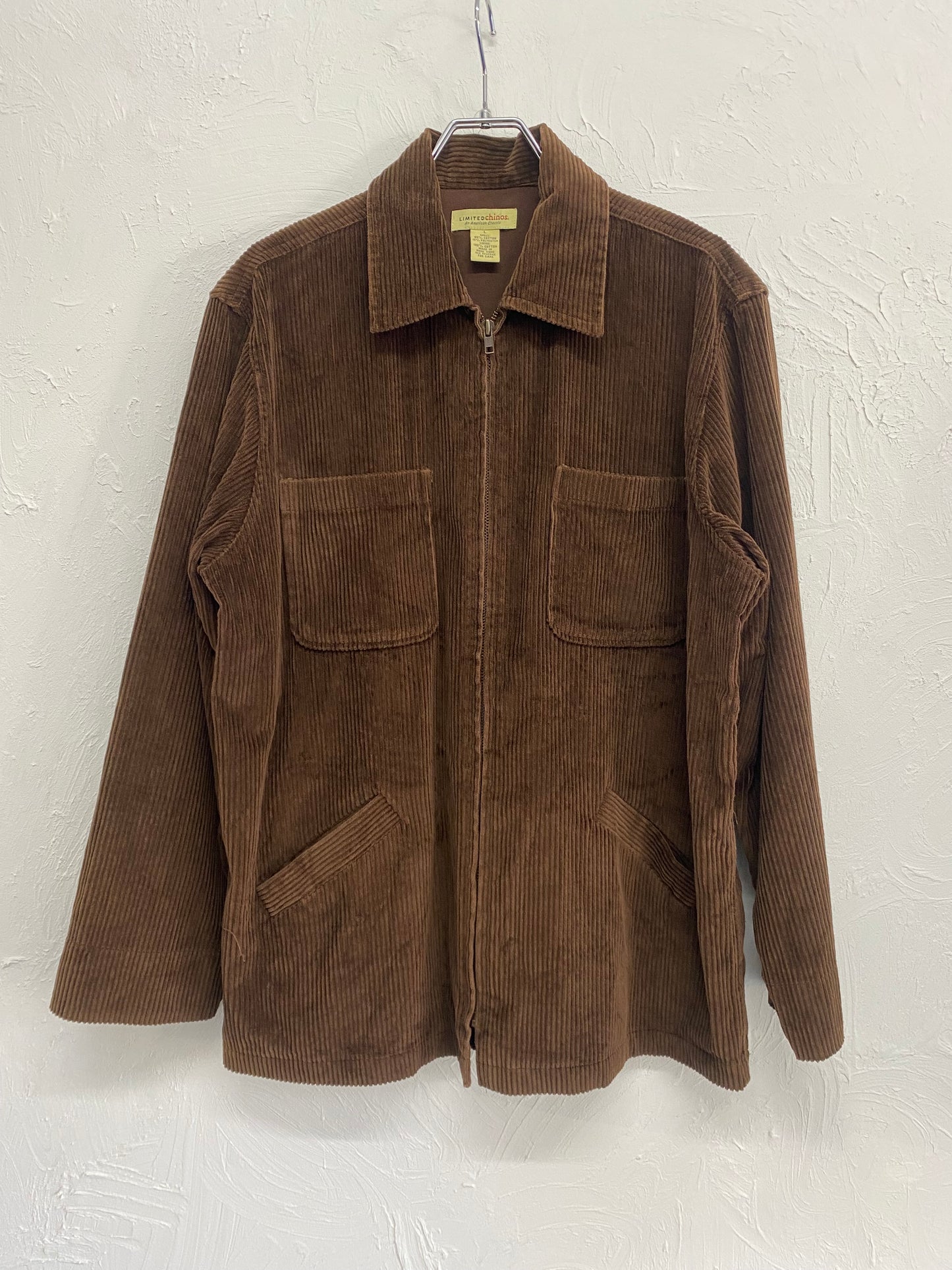 90s LIMITED chinos. thick ridge corduroy zip jacket