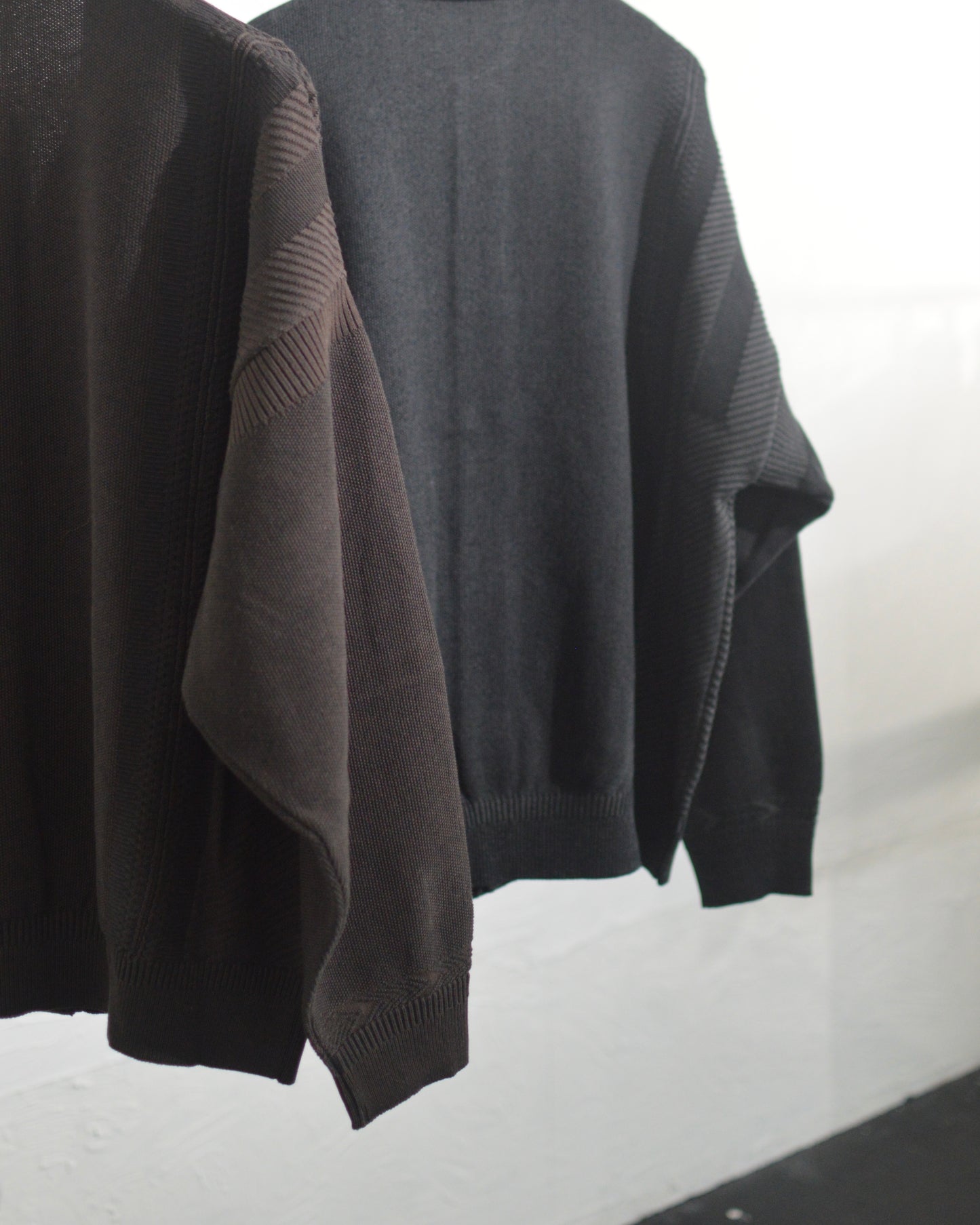 YASHIKI Kokuu Collar Cardigan BLACK