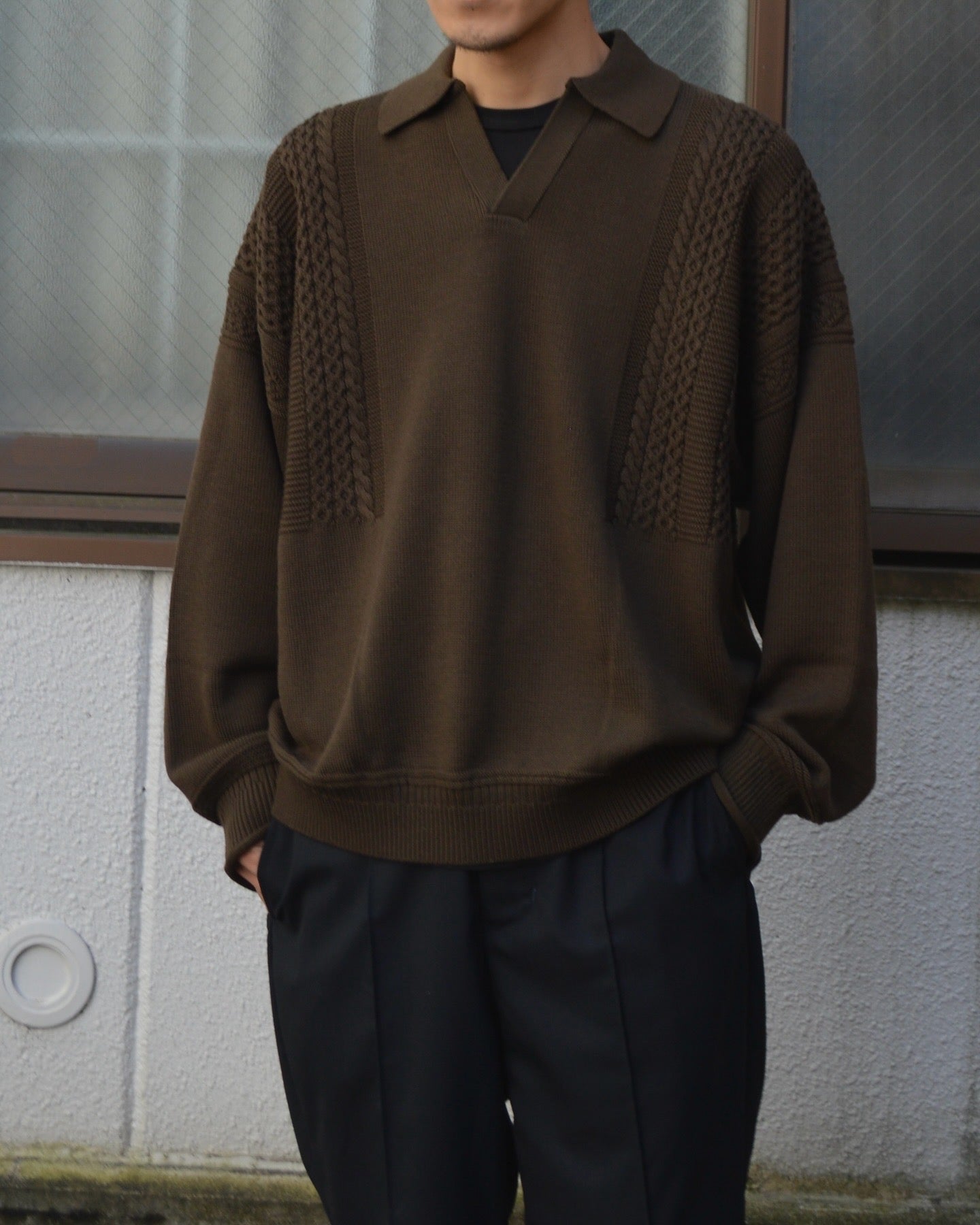 YASHIKI Hatsuyuki Knit BROWN