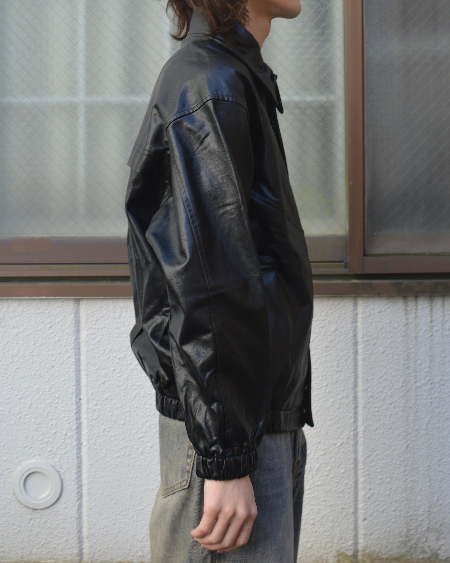 CODA BLACK SYNTHETIC LEATHER CLUB JACKET