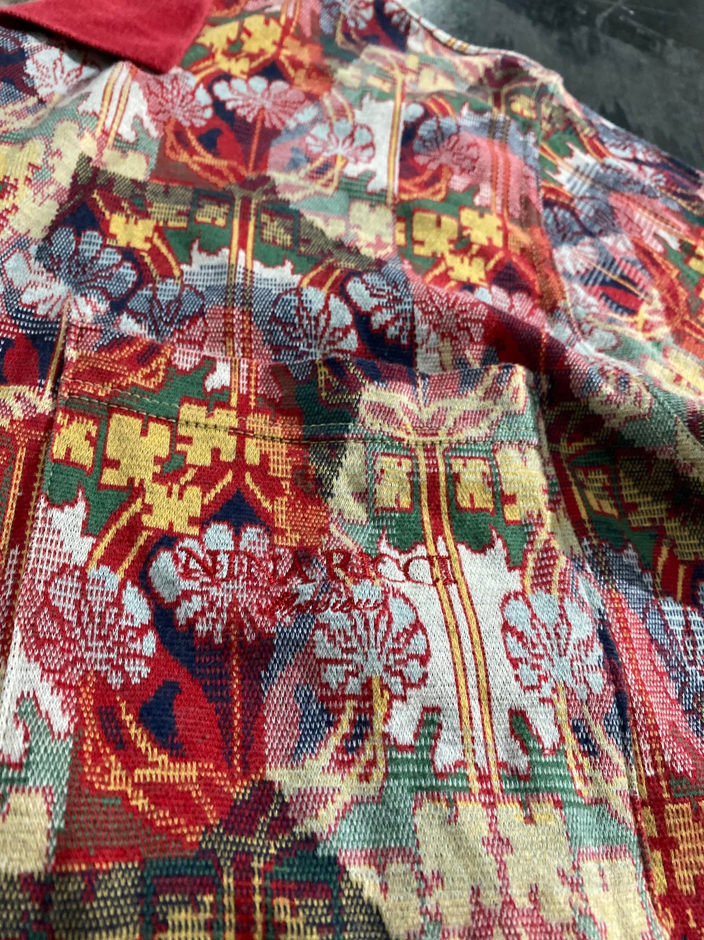 80s NINA RICCI cotton full design polo