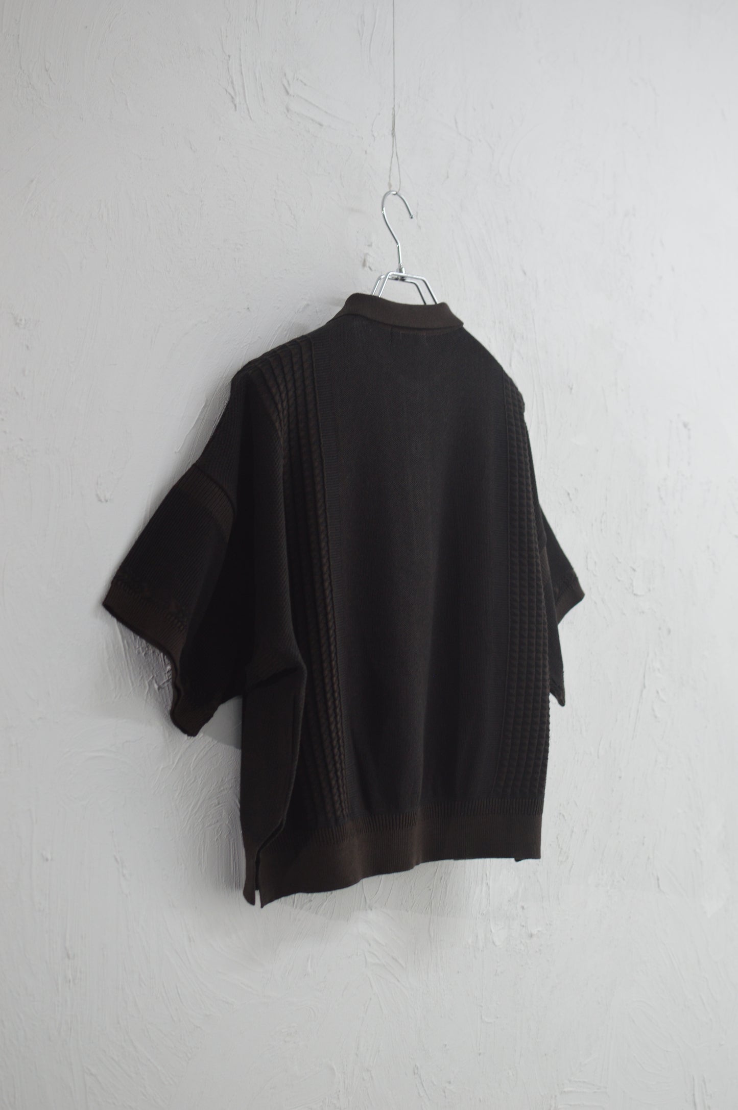 YASHIKI Aotsuyu Knit Polo BROWN
