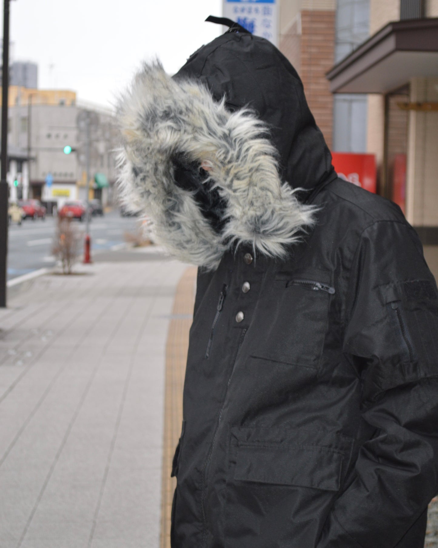 weather hooded parka