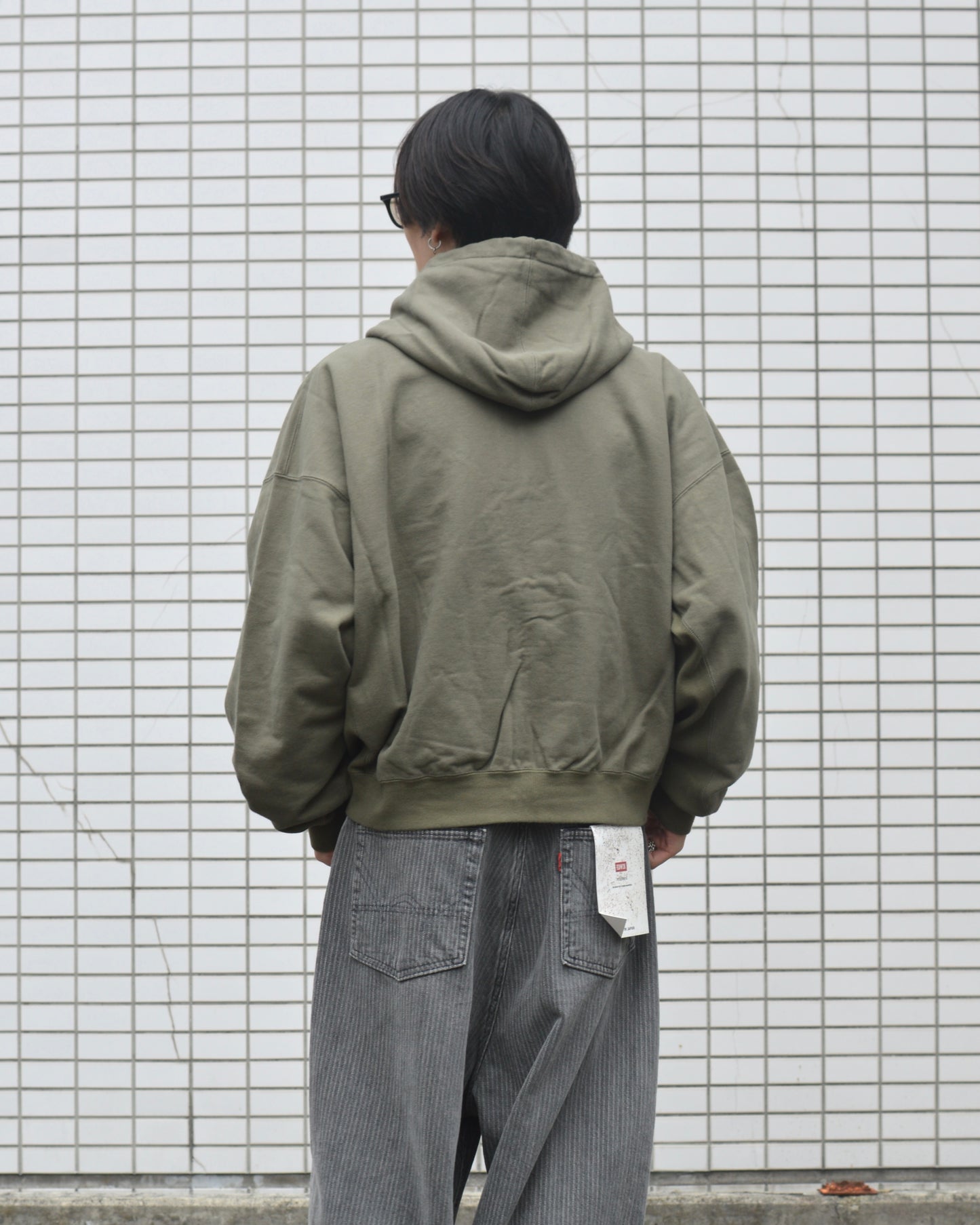refomed "KINCHAKU" ZIP UP HOODIE
