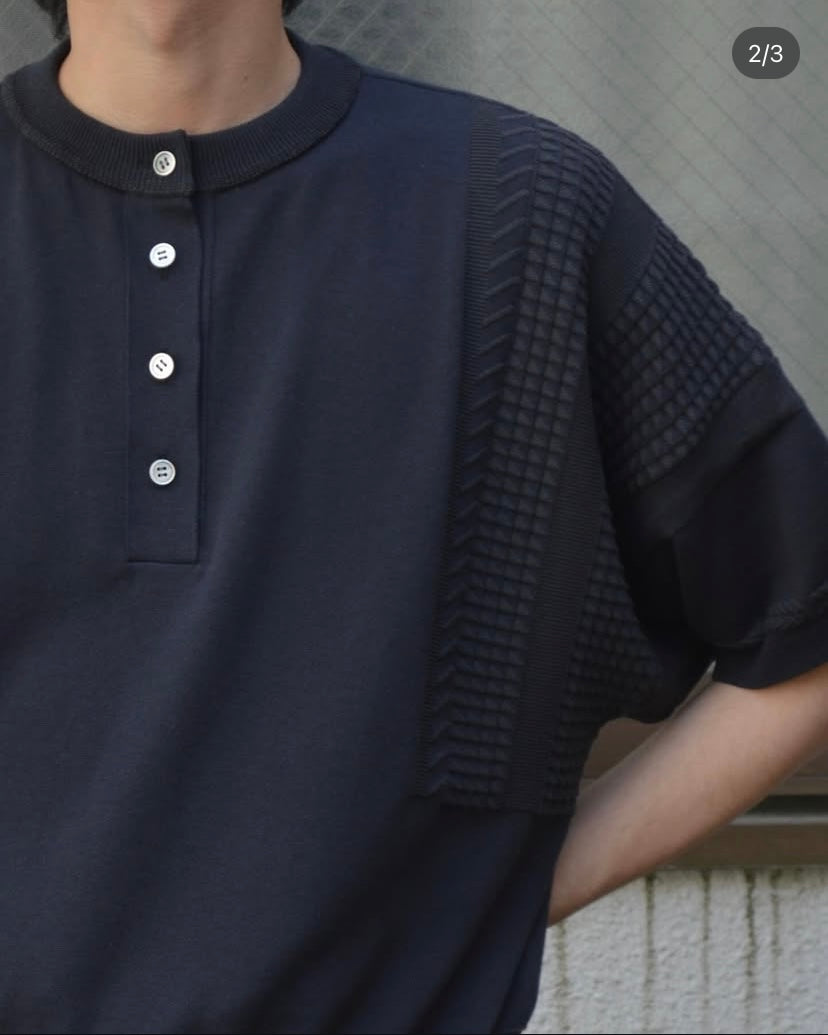 YASHIKI Ogawa Henley Knit