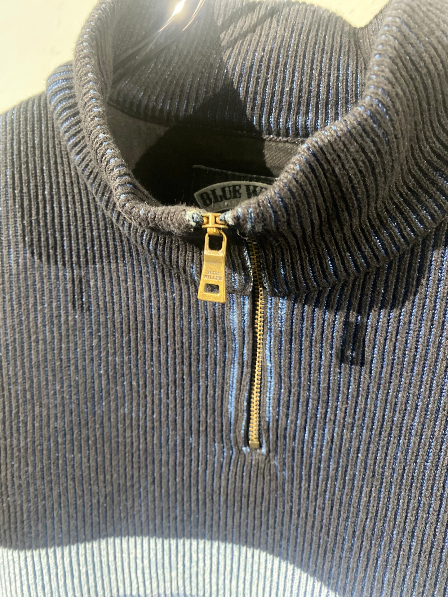 90s BLUE WILLI'S indigo dyed cotton knit
