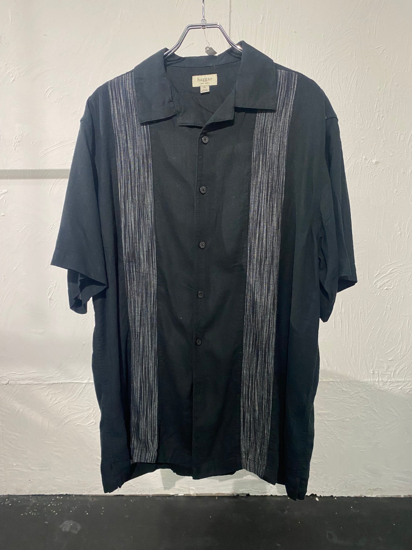 haggar linen design shirt