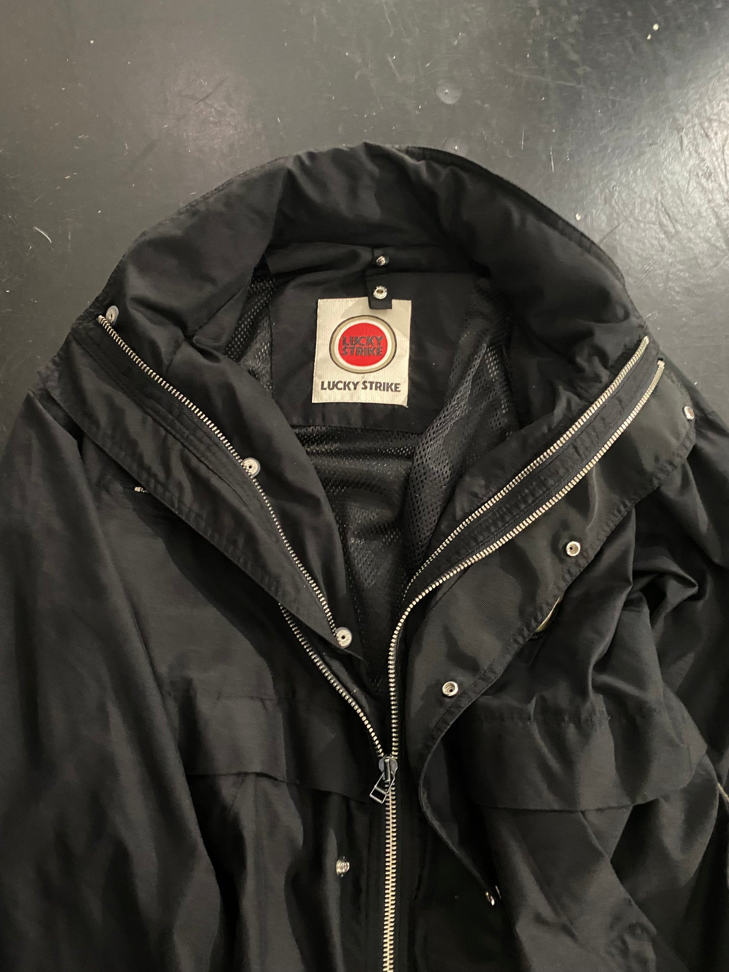 LUCKY STRIKE LOGO HOODED JACKET