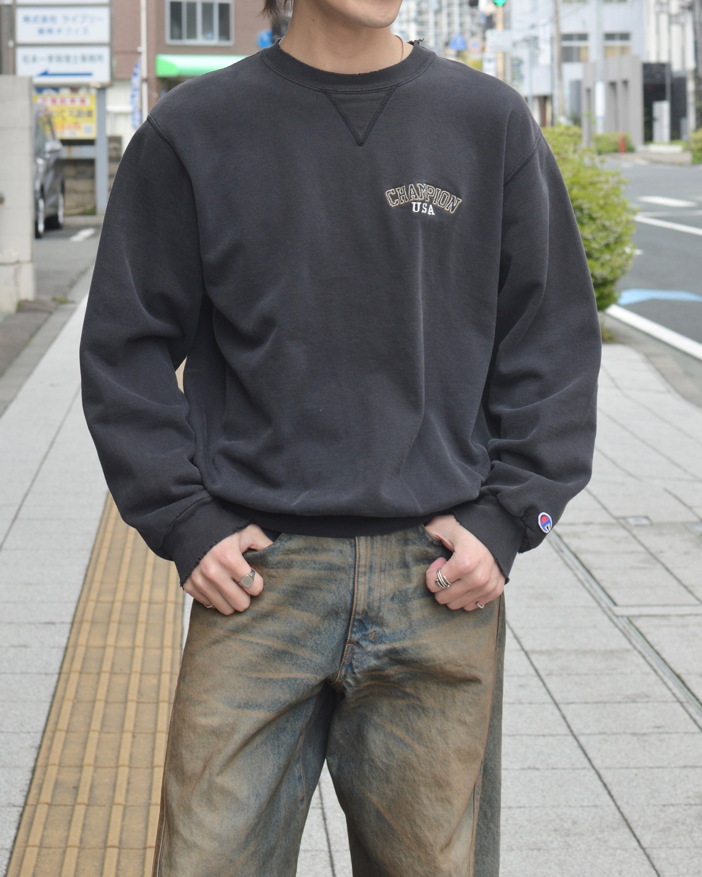 CHAMPION USA dameged sweat