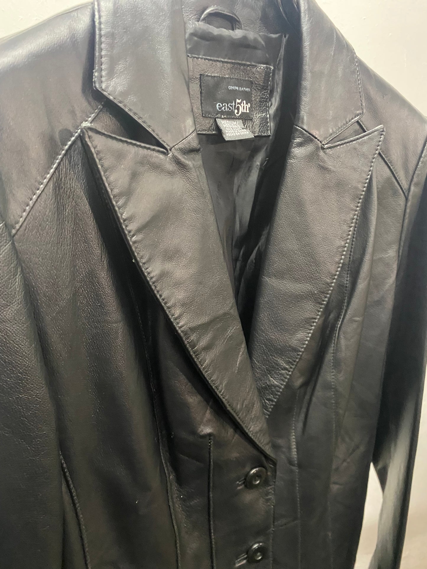 east5th double leather jacket