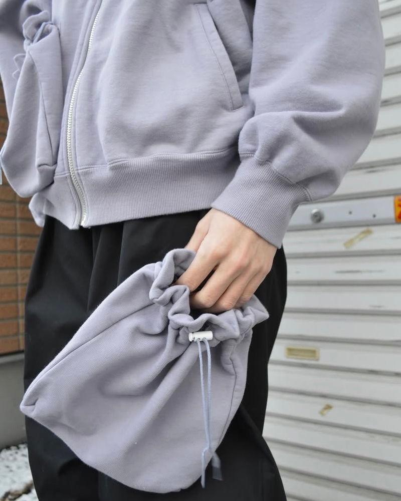 refomed "KINCHAKU" ZIPUP HOODIE LAVENDER