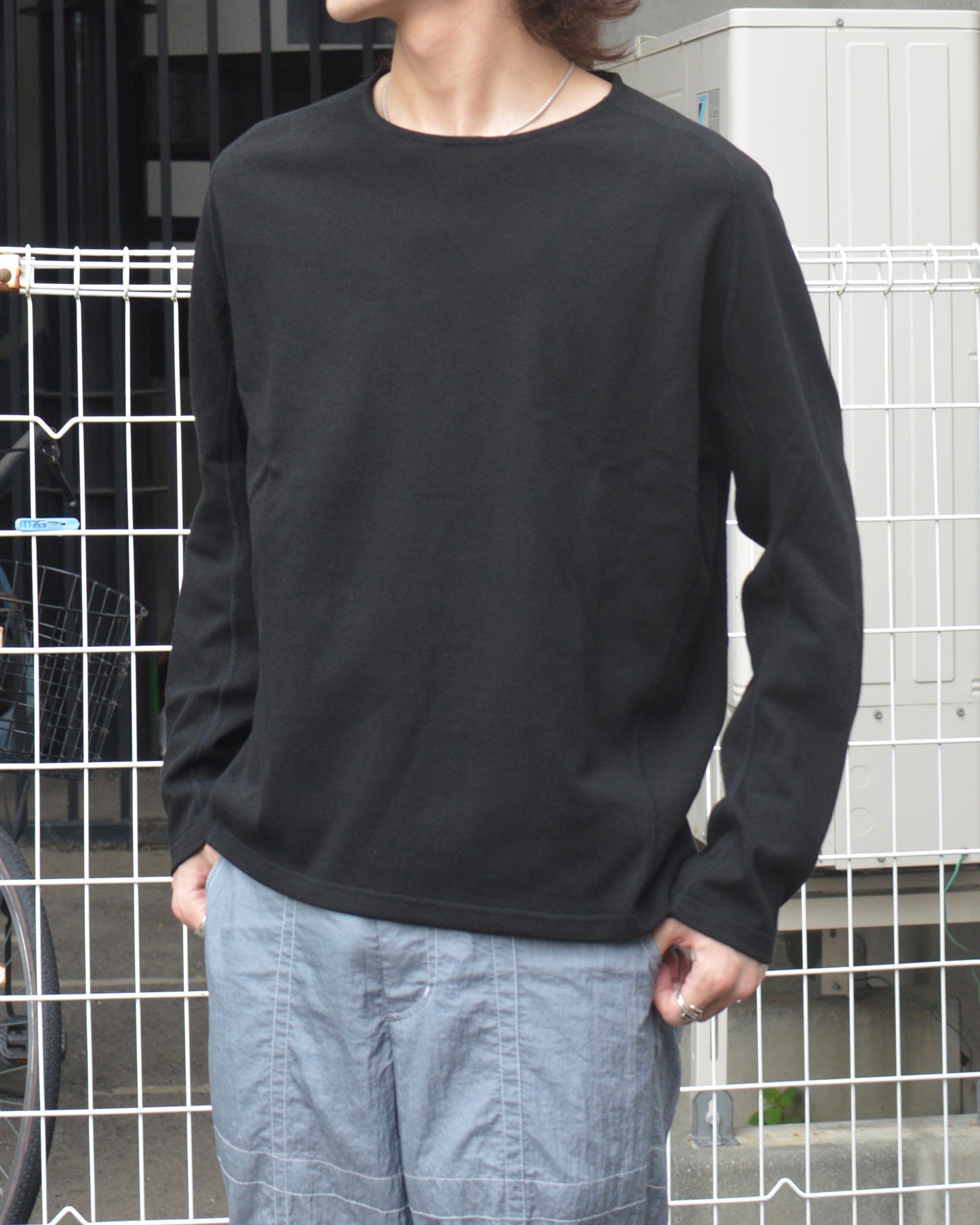 OPPOSE DUALITY Long Sleeve T-Shirts Cotton BLACK