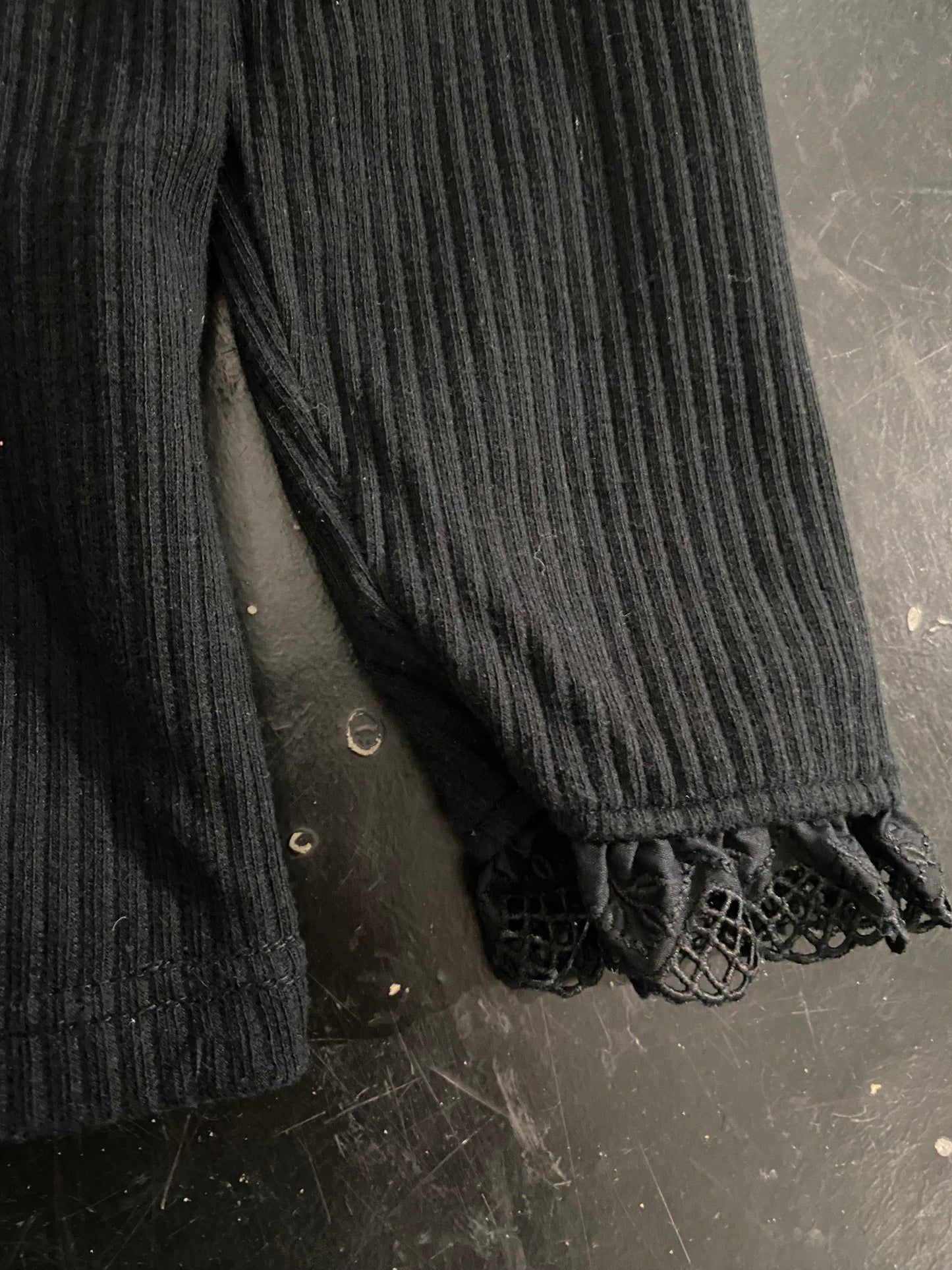 KENZO rib lace hi neck cut saw
