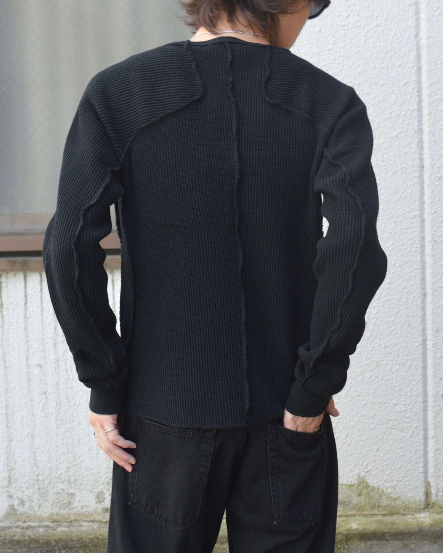 NVRFRGT WAFFLE THERMAL LONG SLEEVE T‑SHIRT