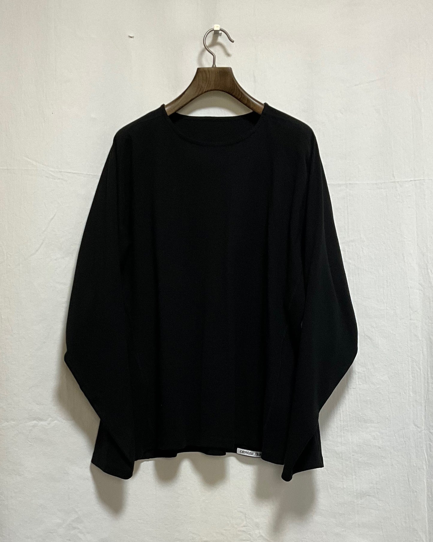 OPPOSE DUALITY Long Sleeve T-Shirts Cotton BLACK