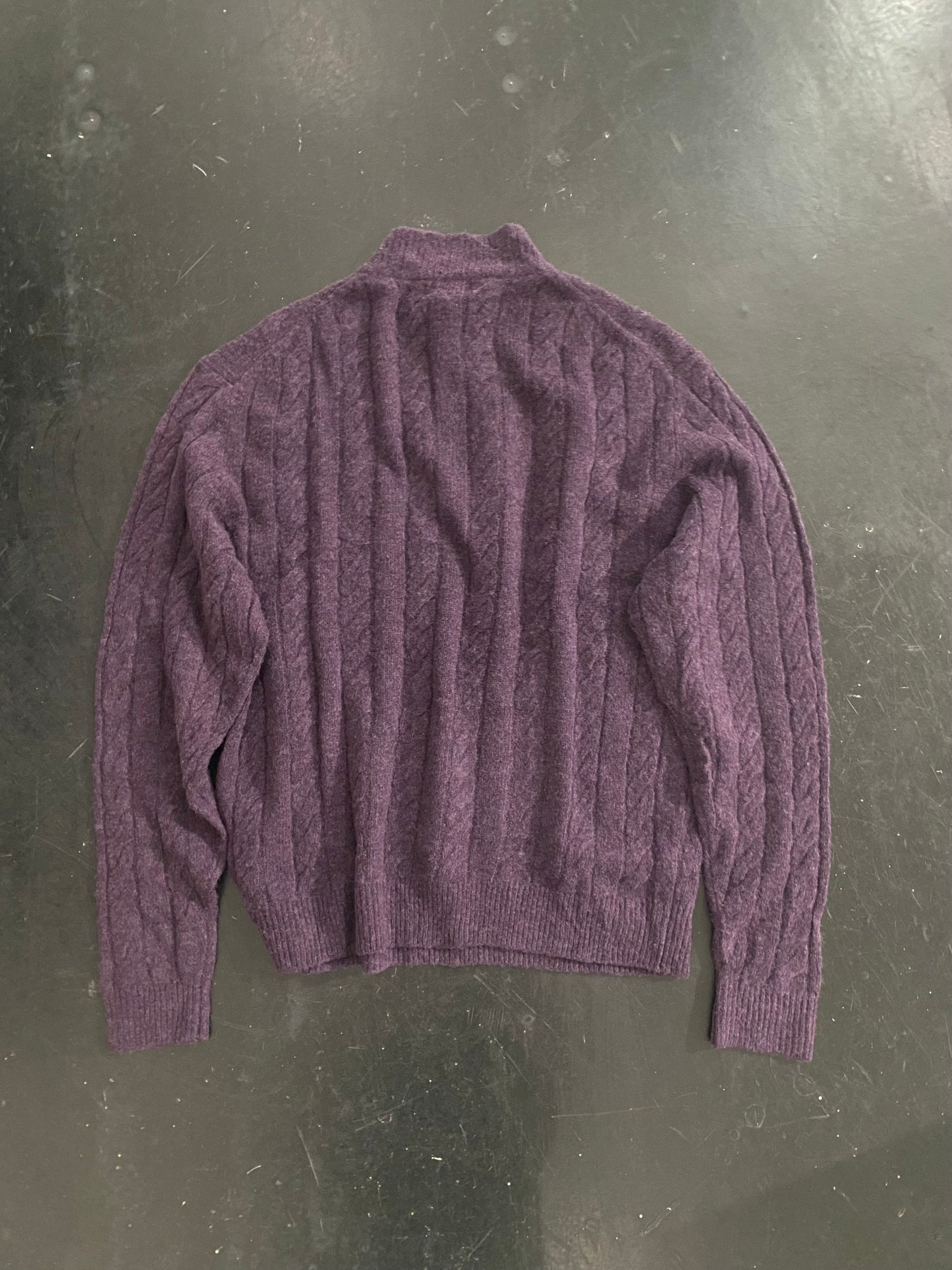 SCOTT BARBER merino wool half zip knit