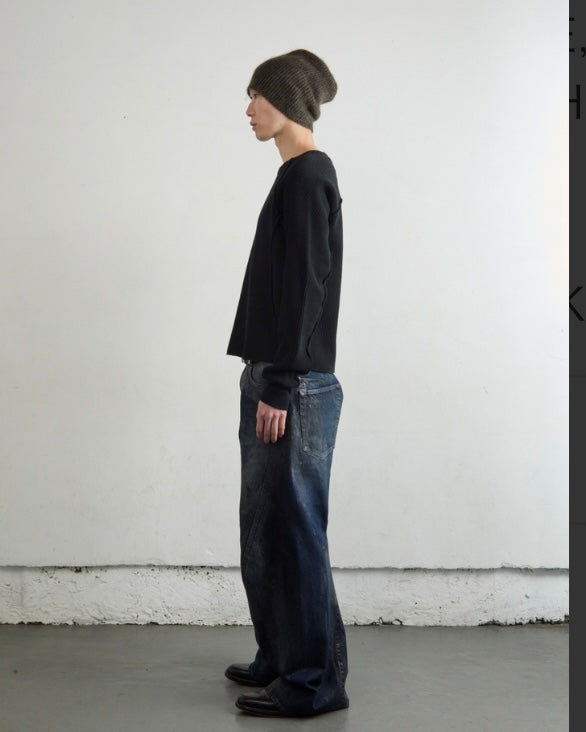 NVRFRGT WAFFLE THERMAL LONG SLEEVE T‑SHIRT