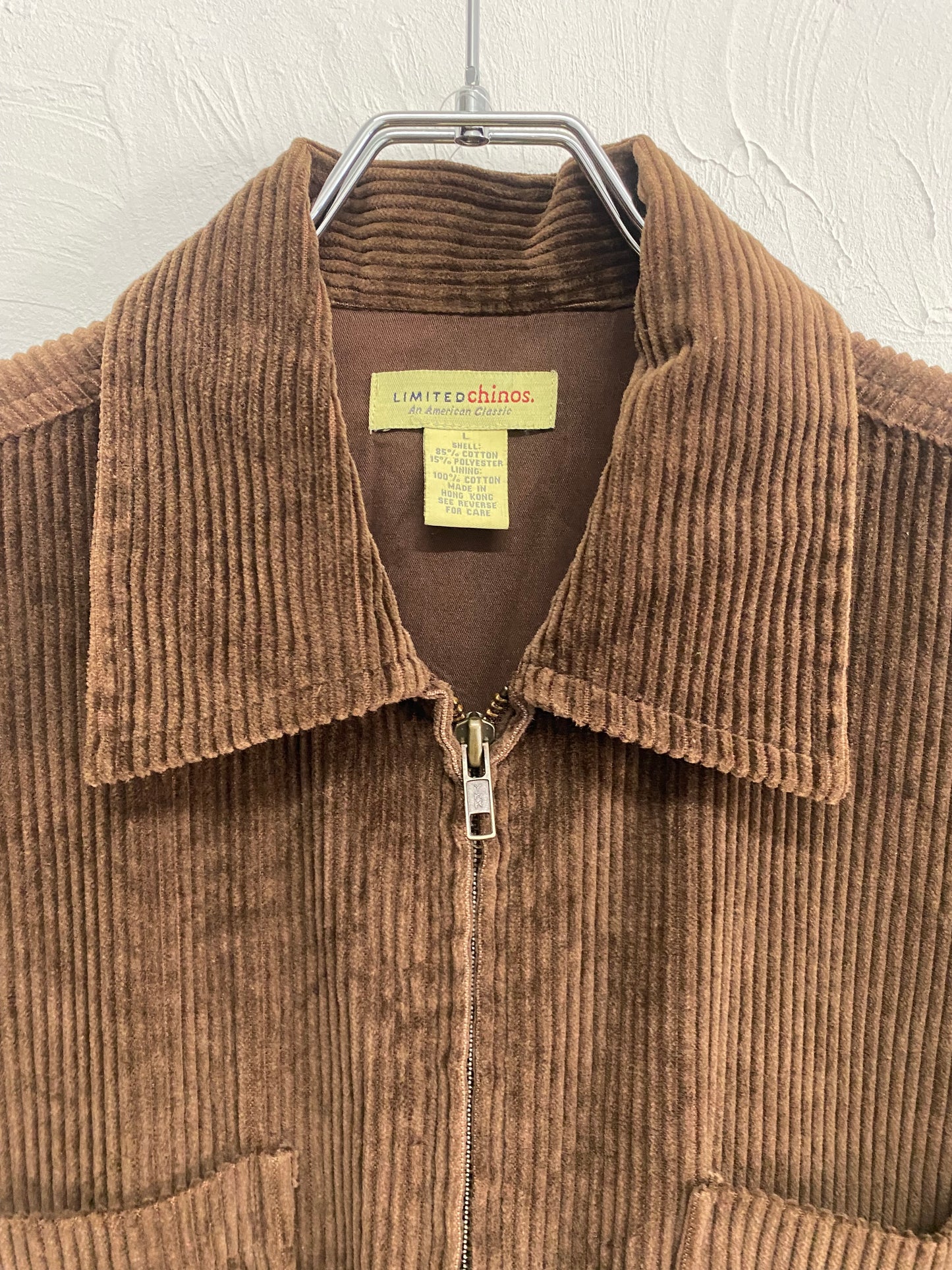 90s LIMITED chinos. thick ridge corduroy zip jacket