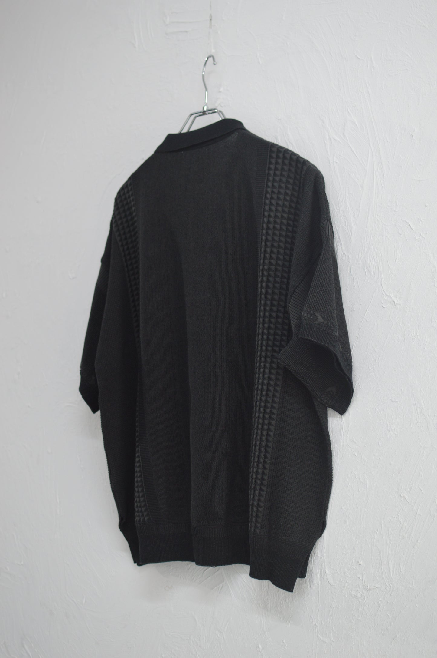 YASHIKI Aotsuyu Knit Polo black