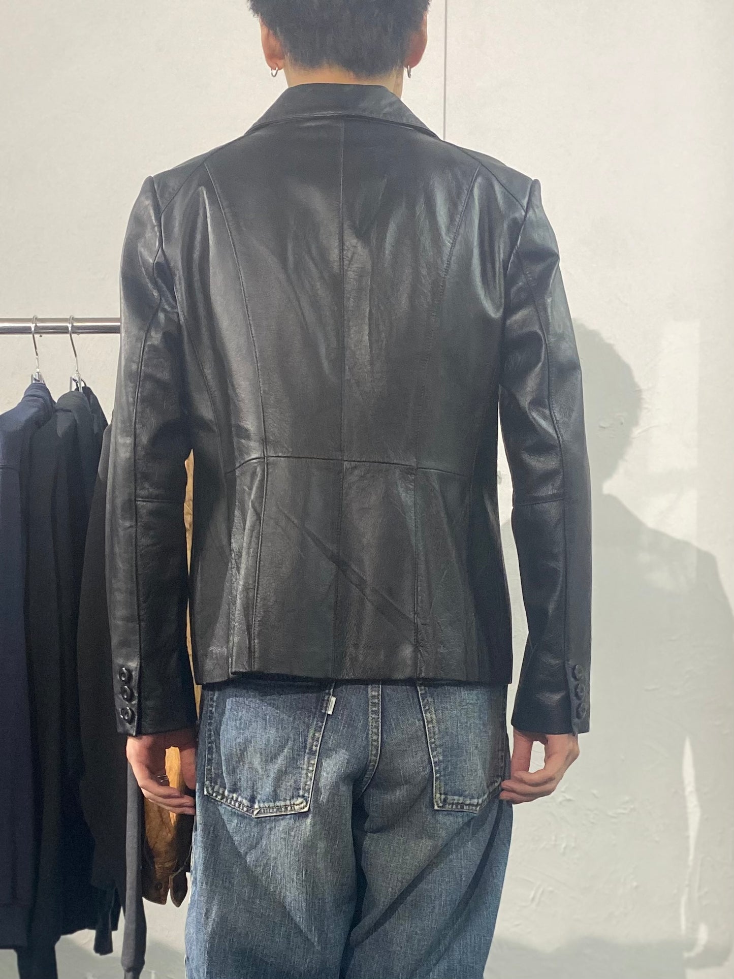 east5th double leather jacket