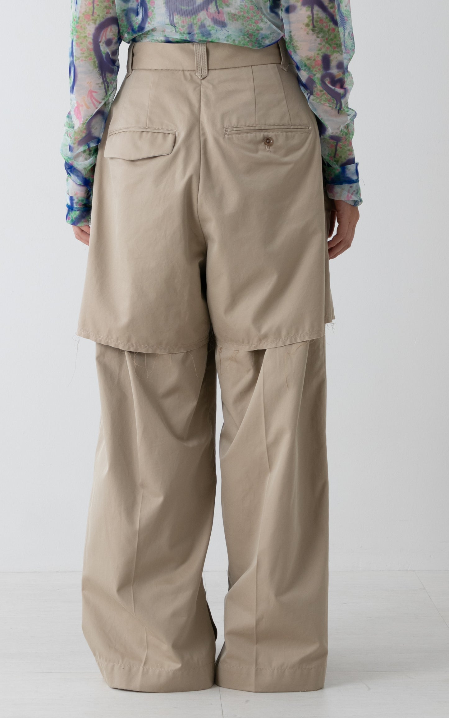 BASE MARK layered chino PT beige