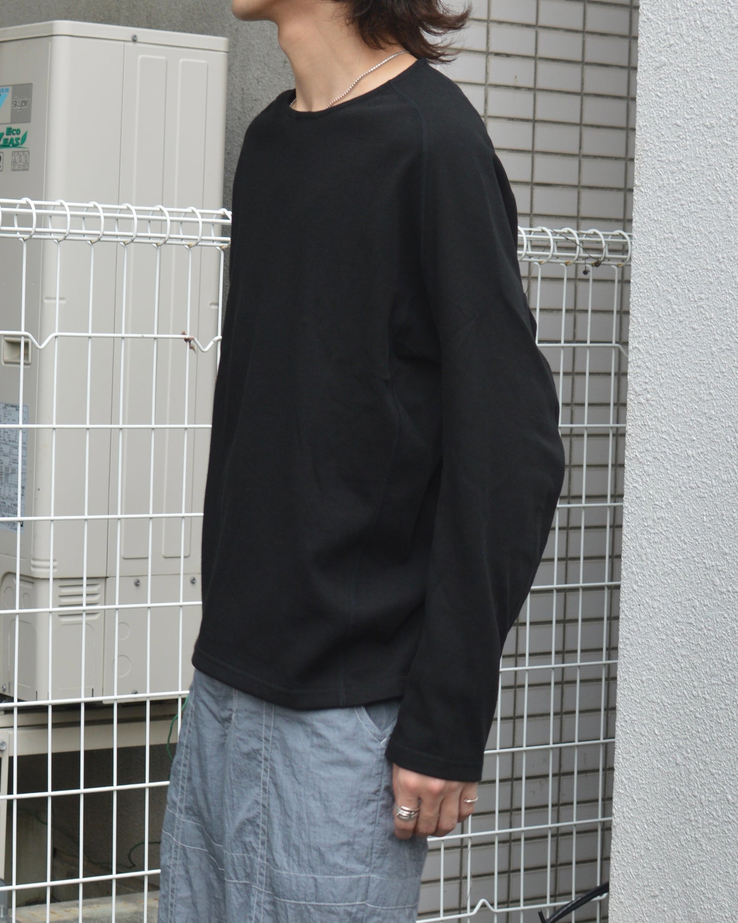 OPPOSE DUALITY Long Sleeve T-Shirts Cotton BLACK