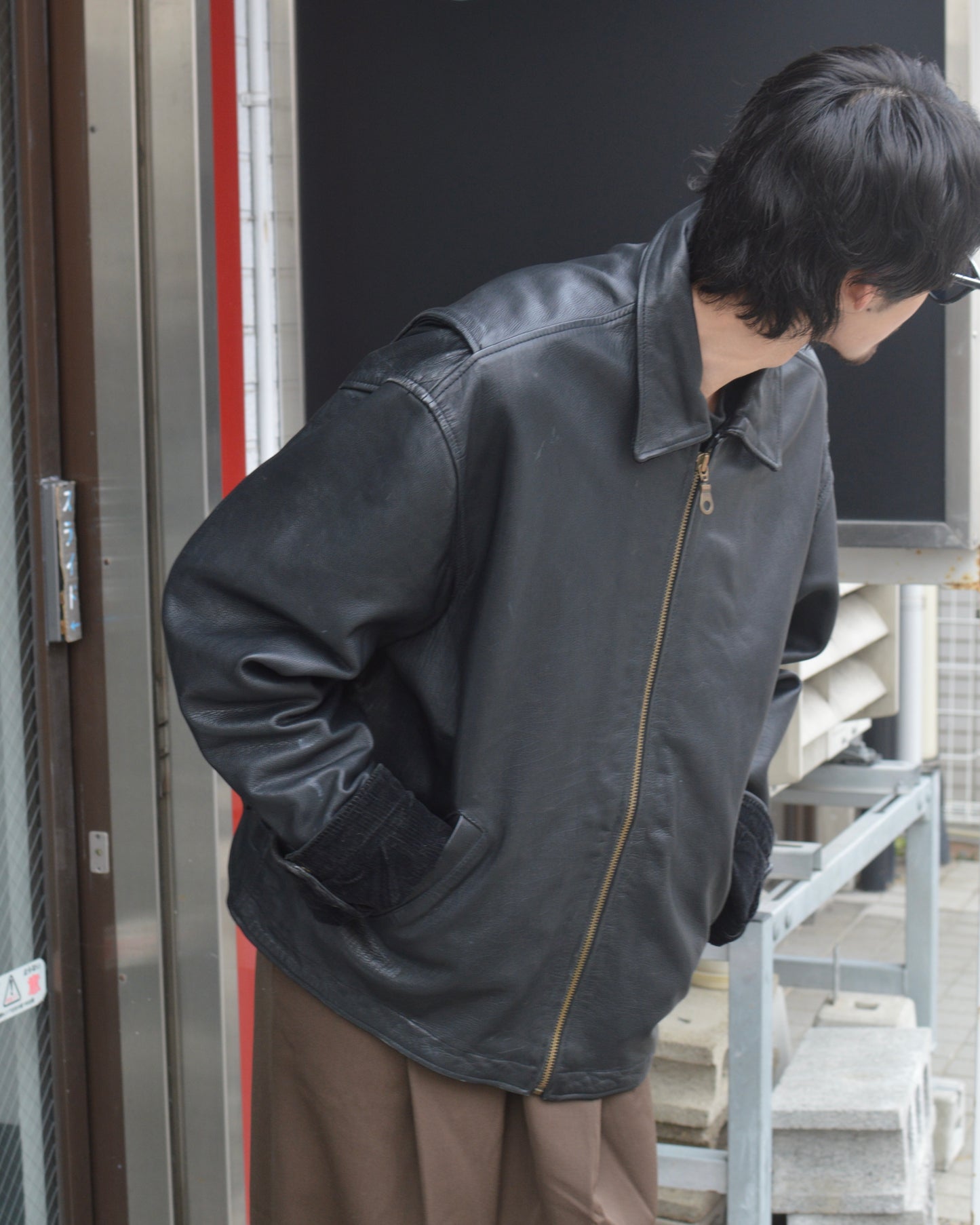 single leather jacket