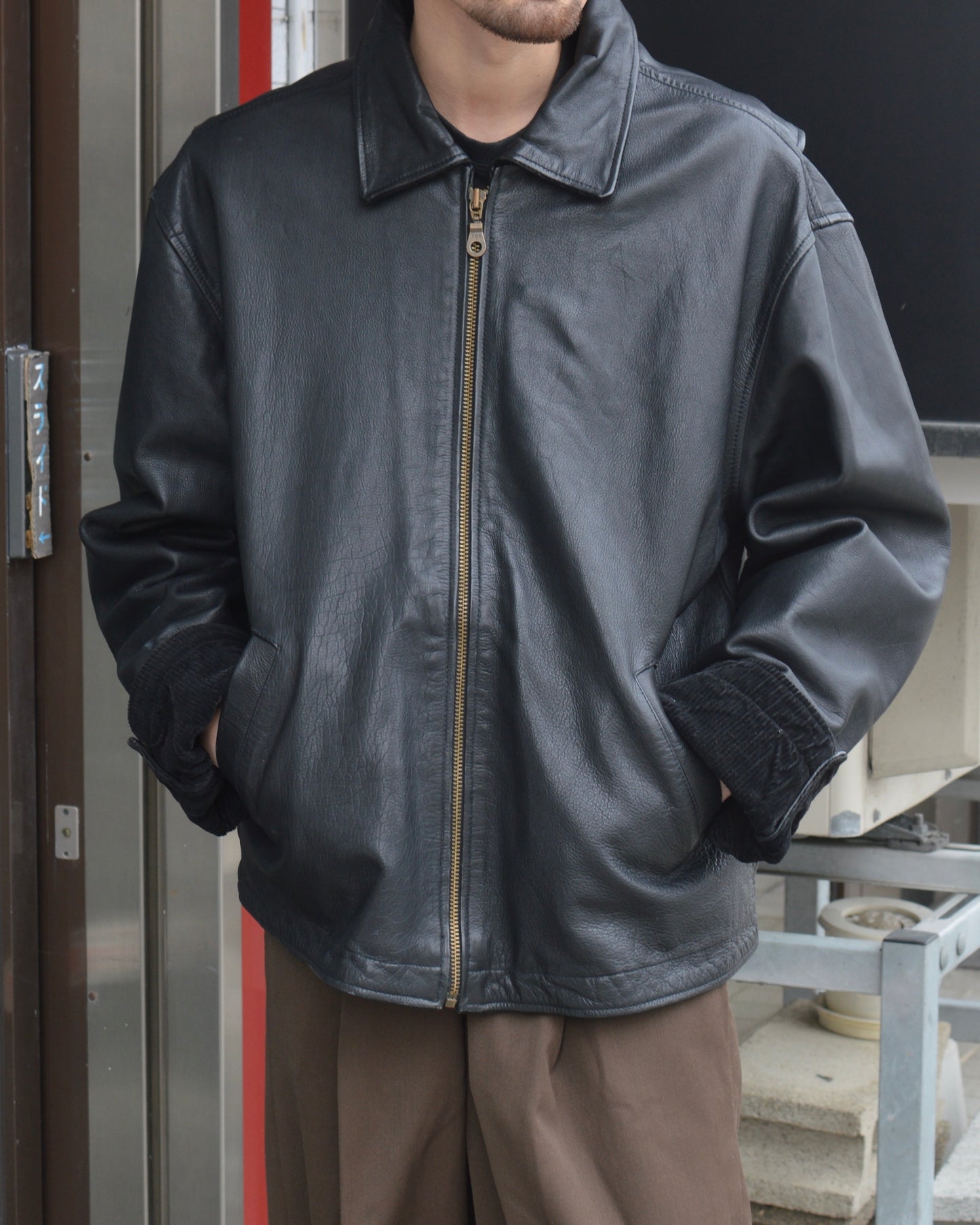 single leather jacket