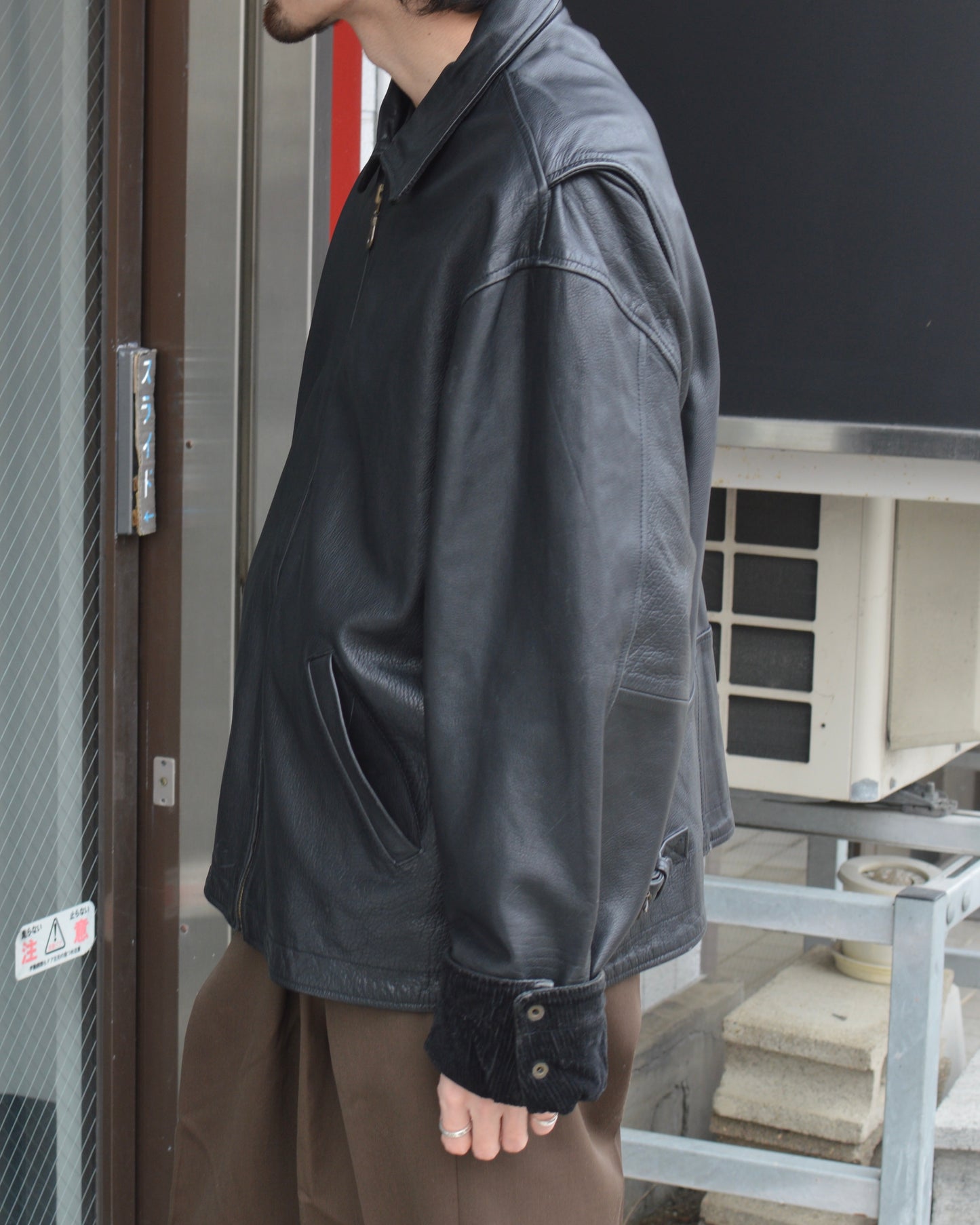 single leather jacket