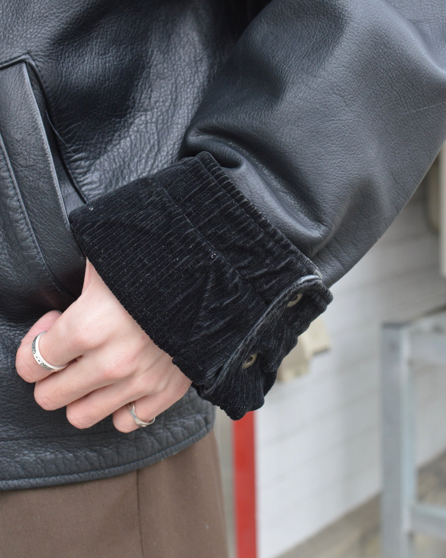 single leather jacket
