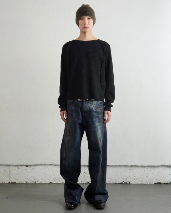 NVRFRGT WAFFLE THERMAL LONG SLEEVE T‑SHIRT