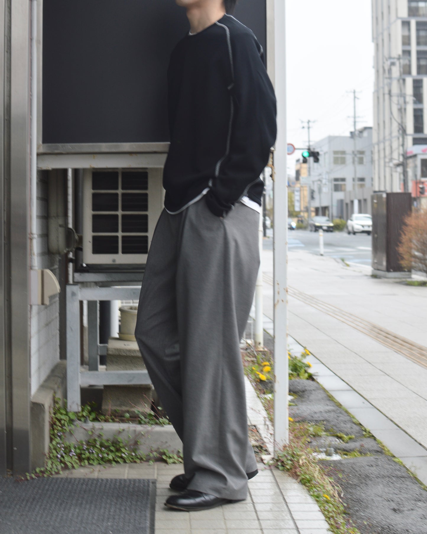 SAYATOMO 2-Tack Wide Slacks