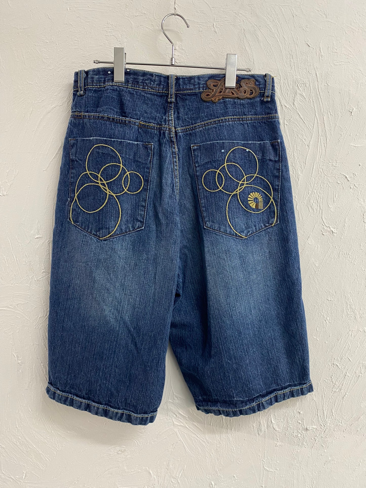 embroidery denim shorts