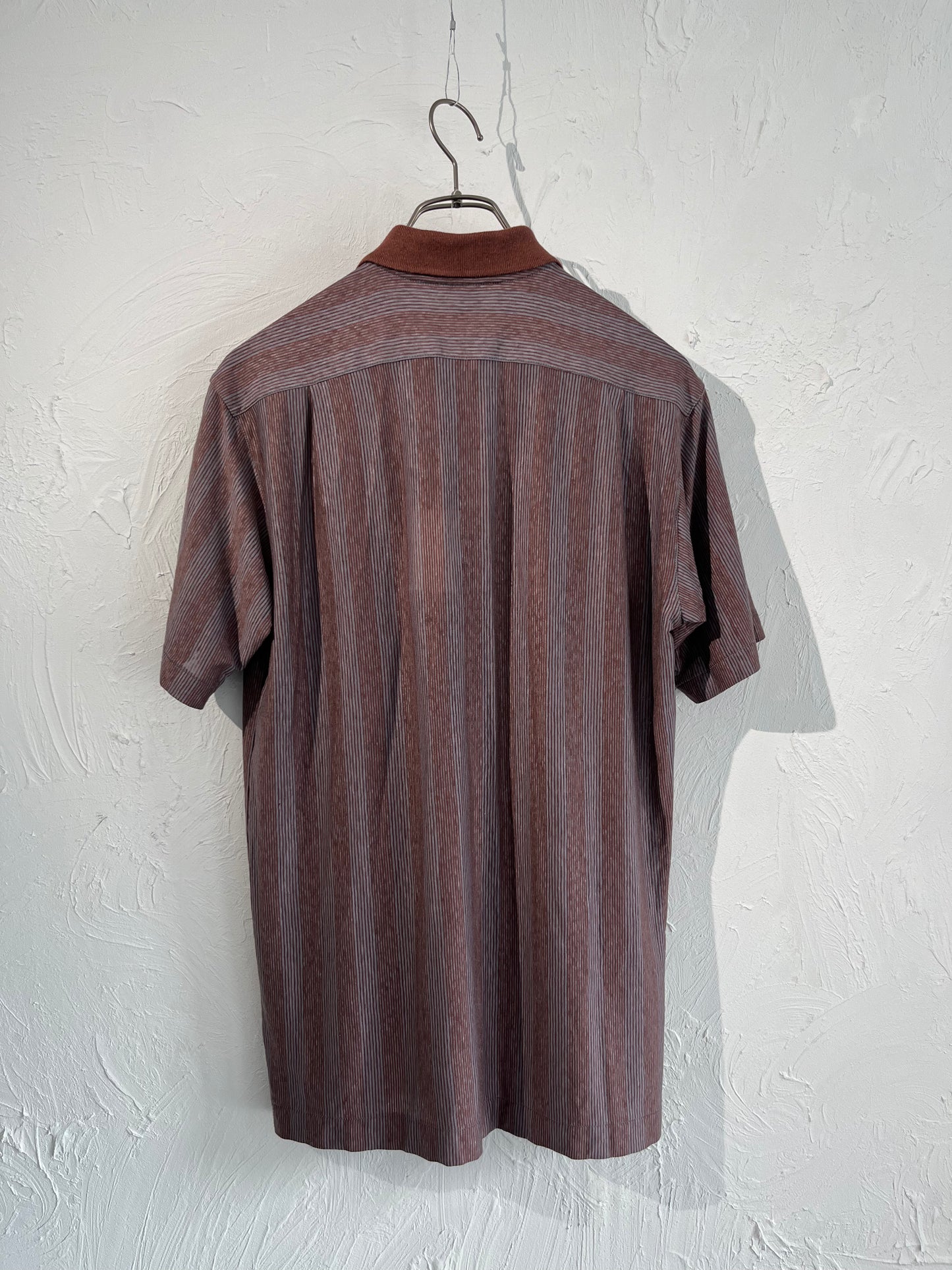 90s ungaro linen stripe polo