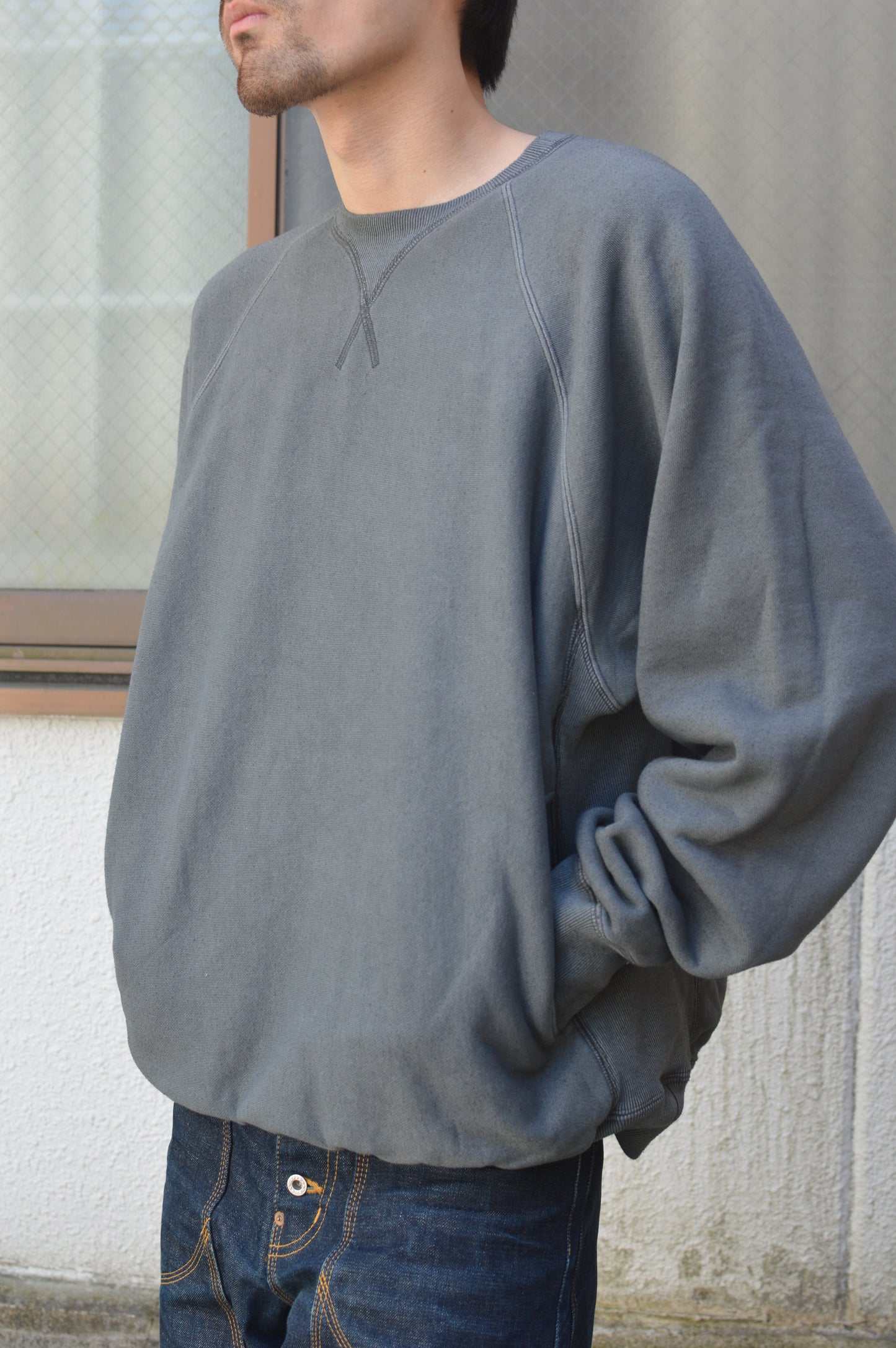 SUGARHILL CREW NECK SWEAT PULLOVER SAGE
