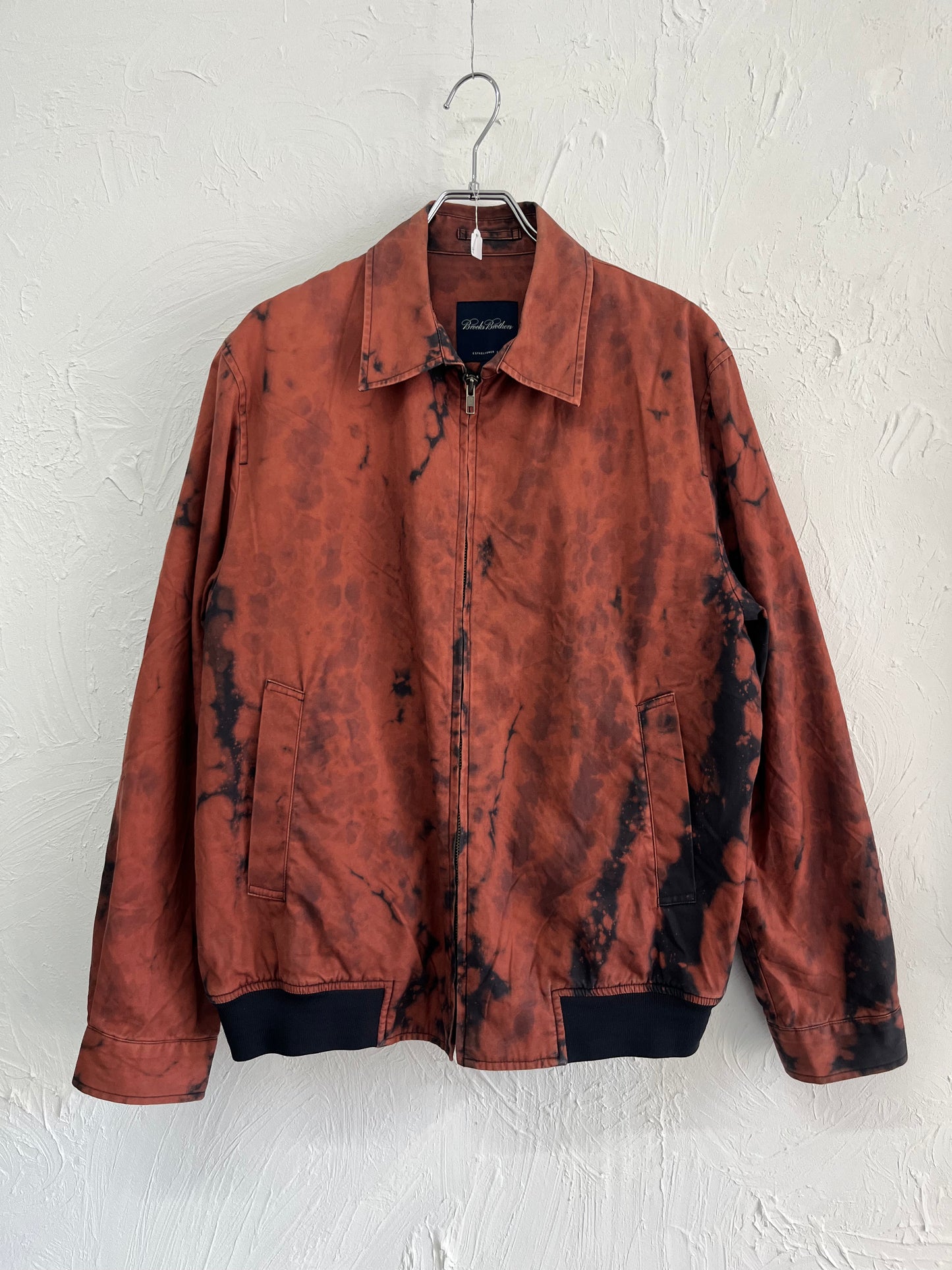 Brooks Brothers tie dye zip blouson