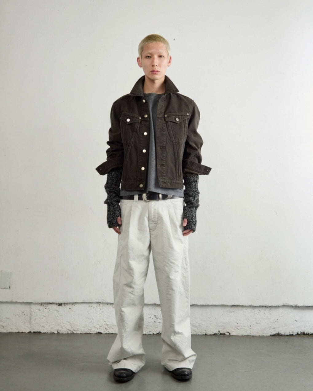 NVRFRGT 3D TRUCKER JACKET DARK BROWN