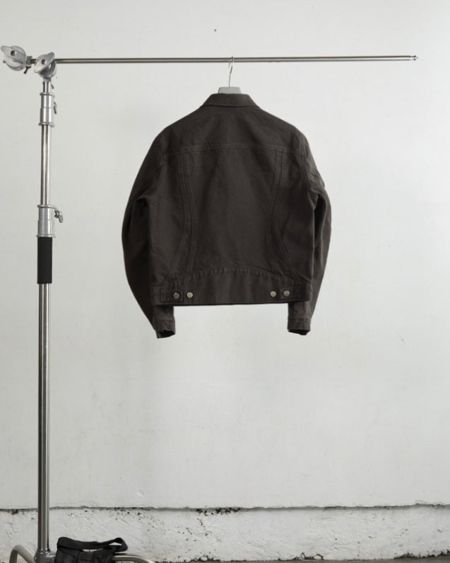 NVRFRGT 3D TRUCKER JACKET DARK BROWN