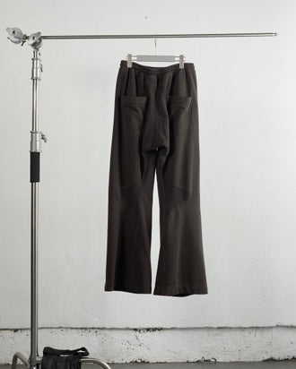 NVRFRGT 3D TWISTED LOUNGE PANTS DARK BROWN