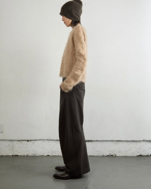NVRFRGT 3D TWISTED LOUNGE PANTS DARK BROWN