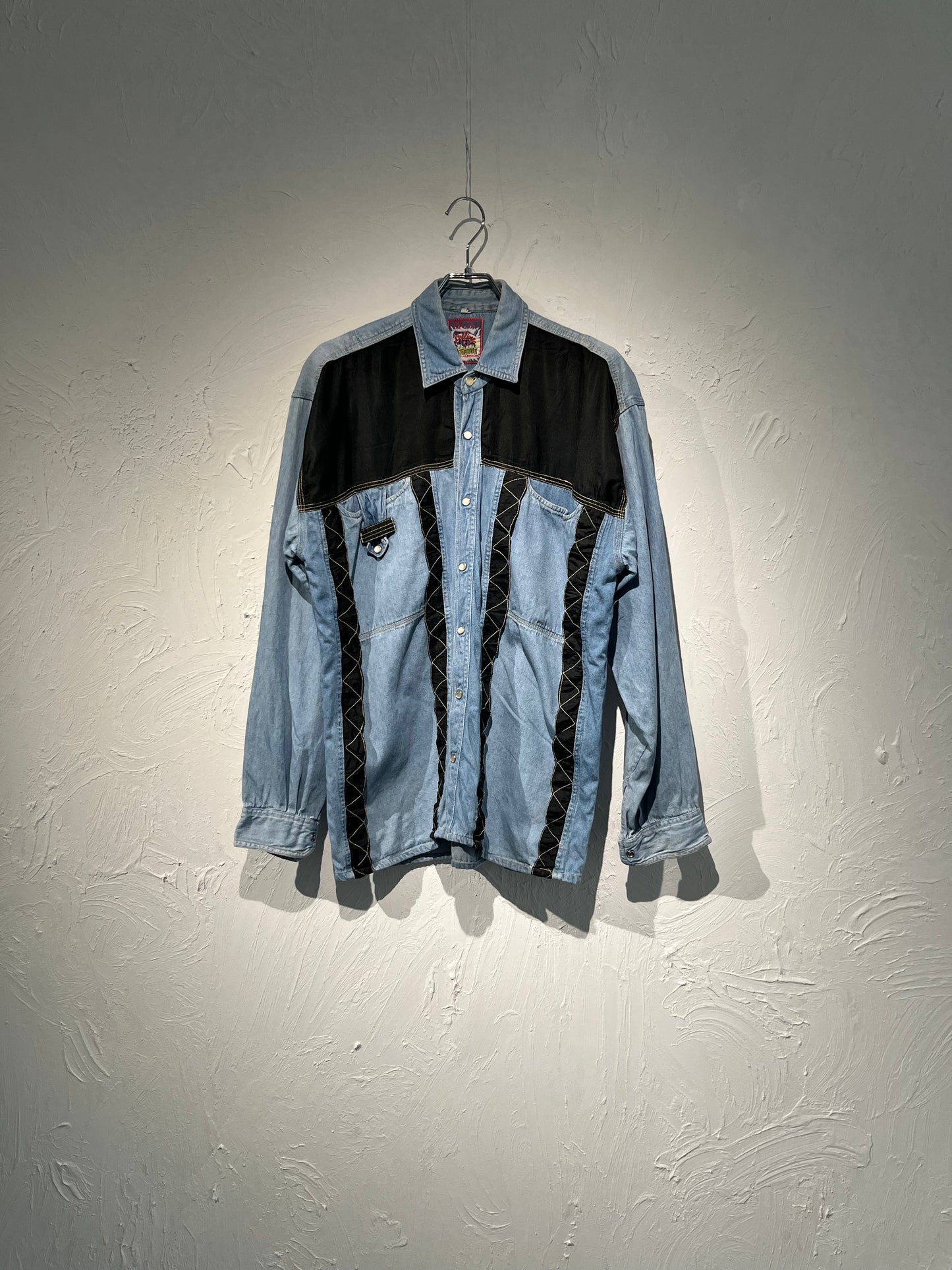 denim frill shirt