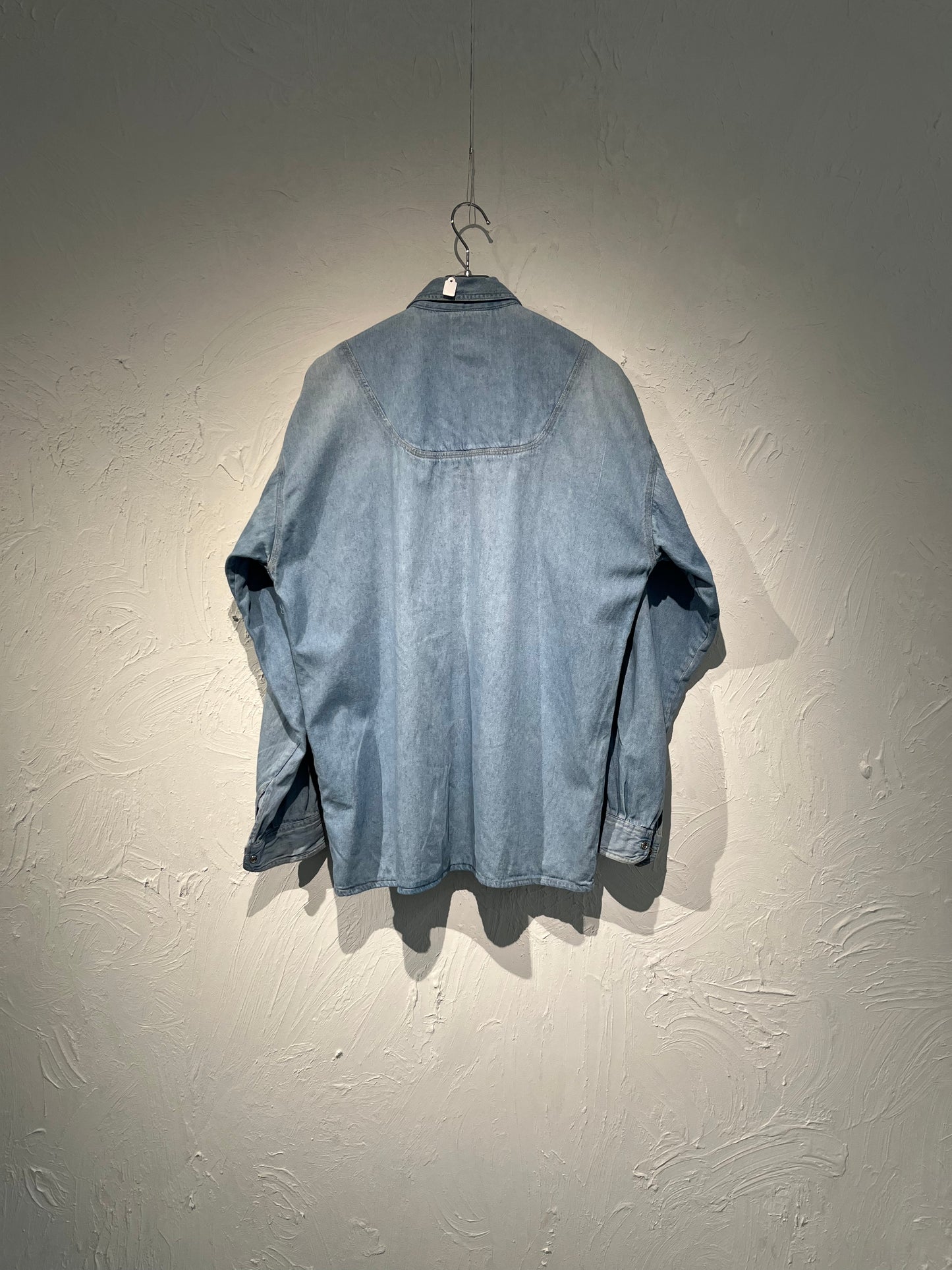 denim frill shirt