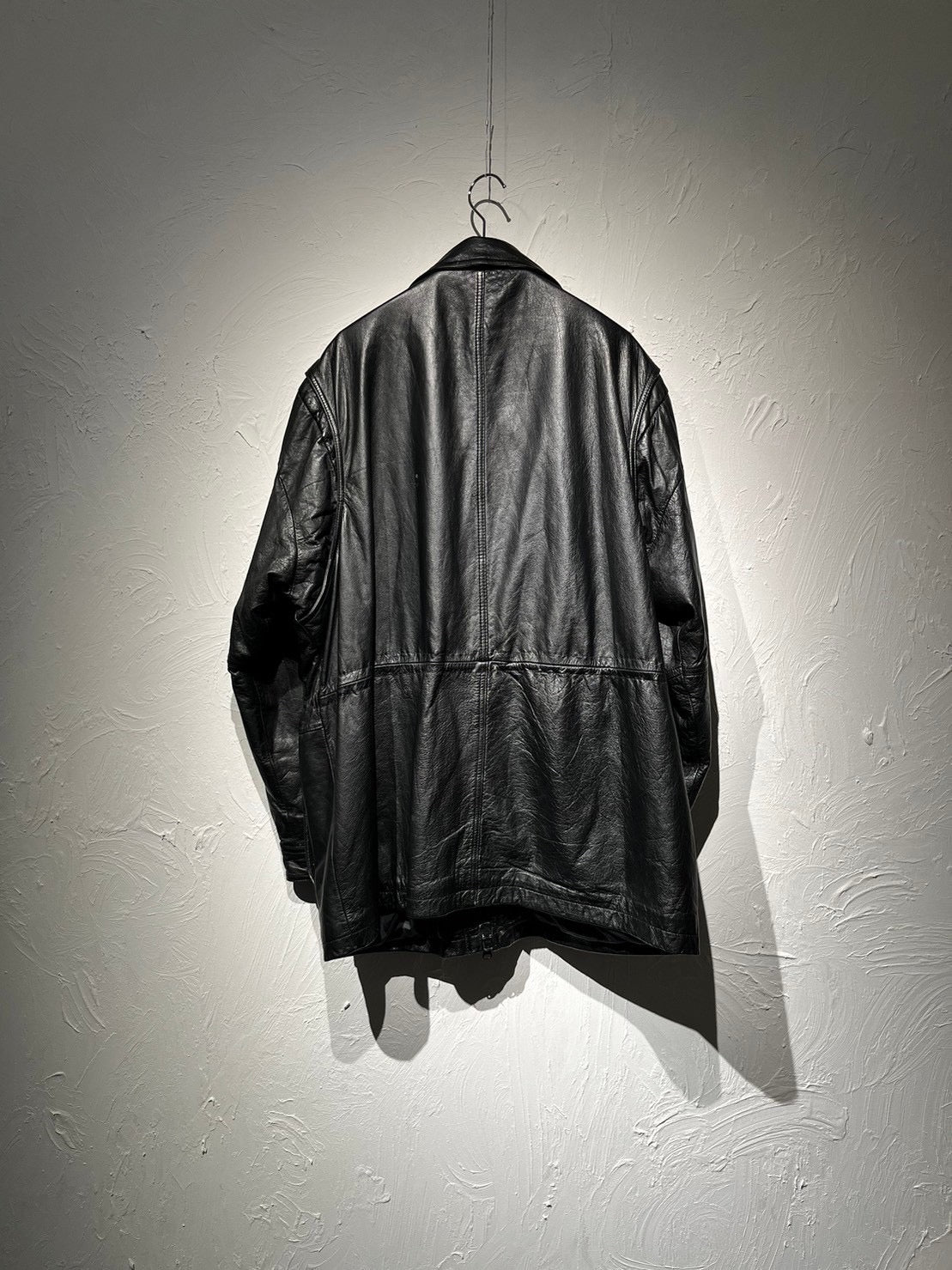 elbow patch leather coat