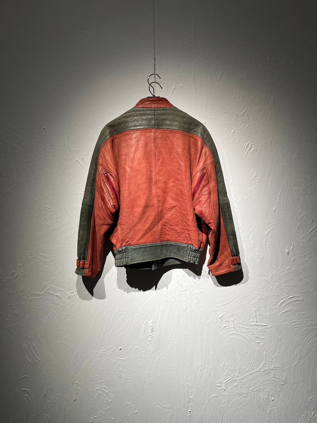 stand collar biker jacket