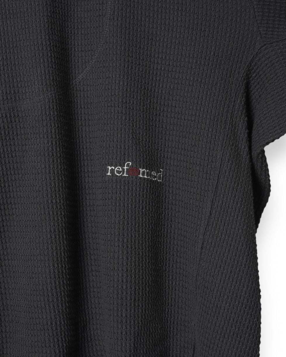 refomed ”GuruGuru” AZEAMI THERMAL TEE CHARCOAL