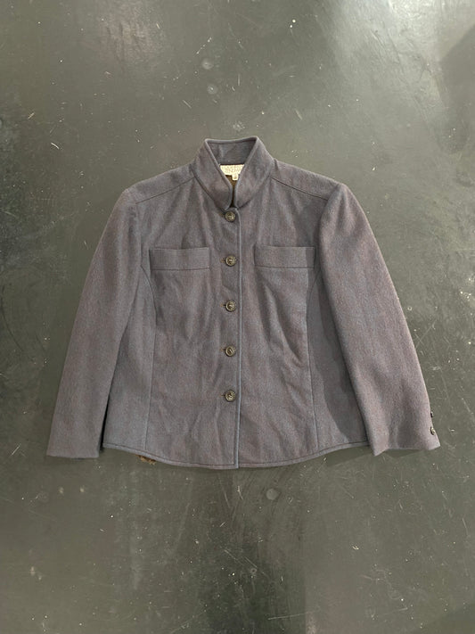 80s OGNIBENE ZENDMAN stand collar wool short jacket