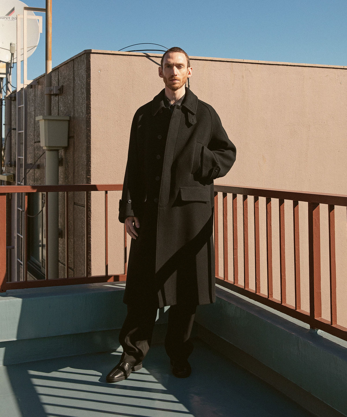 ANOTHER OFFICE Voyager Bold Balmacaan Coat