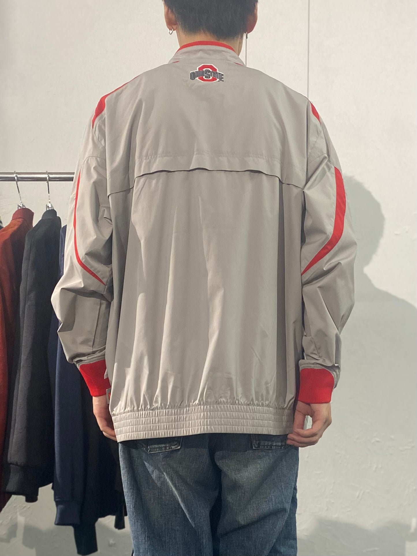 NIKE OHIO STATE half zip nylon pull over