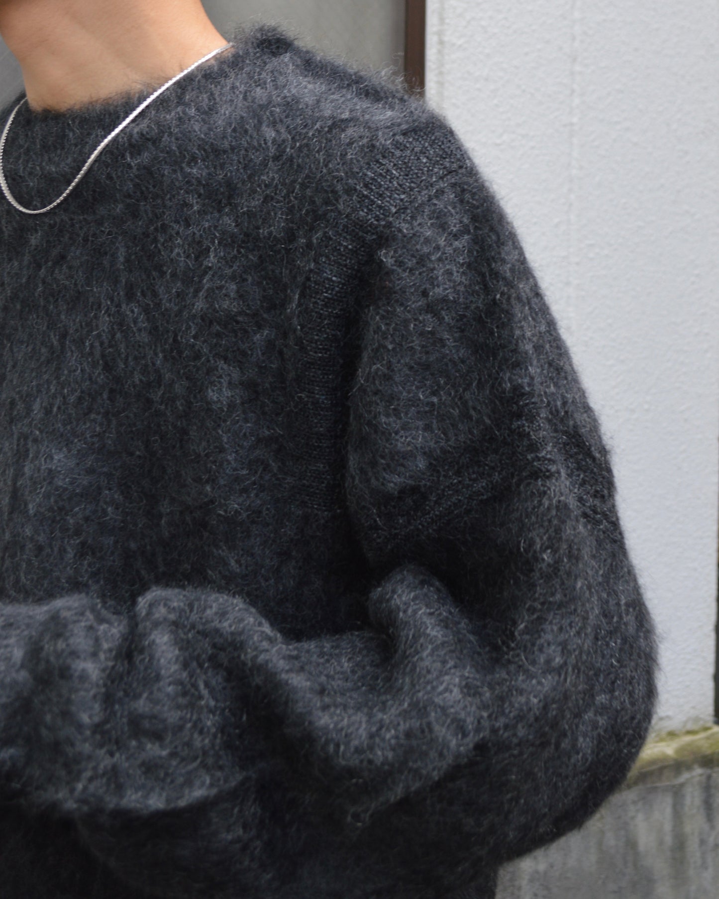 Akane mohair Knit BLACK