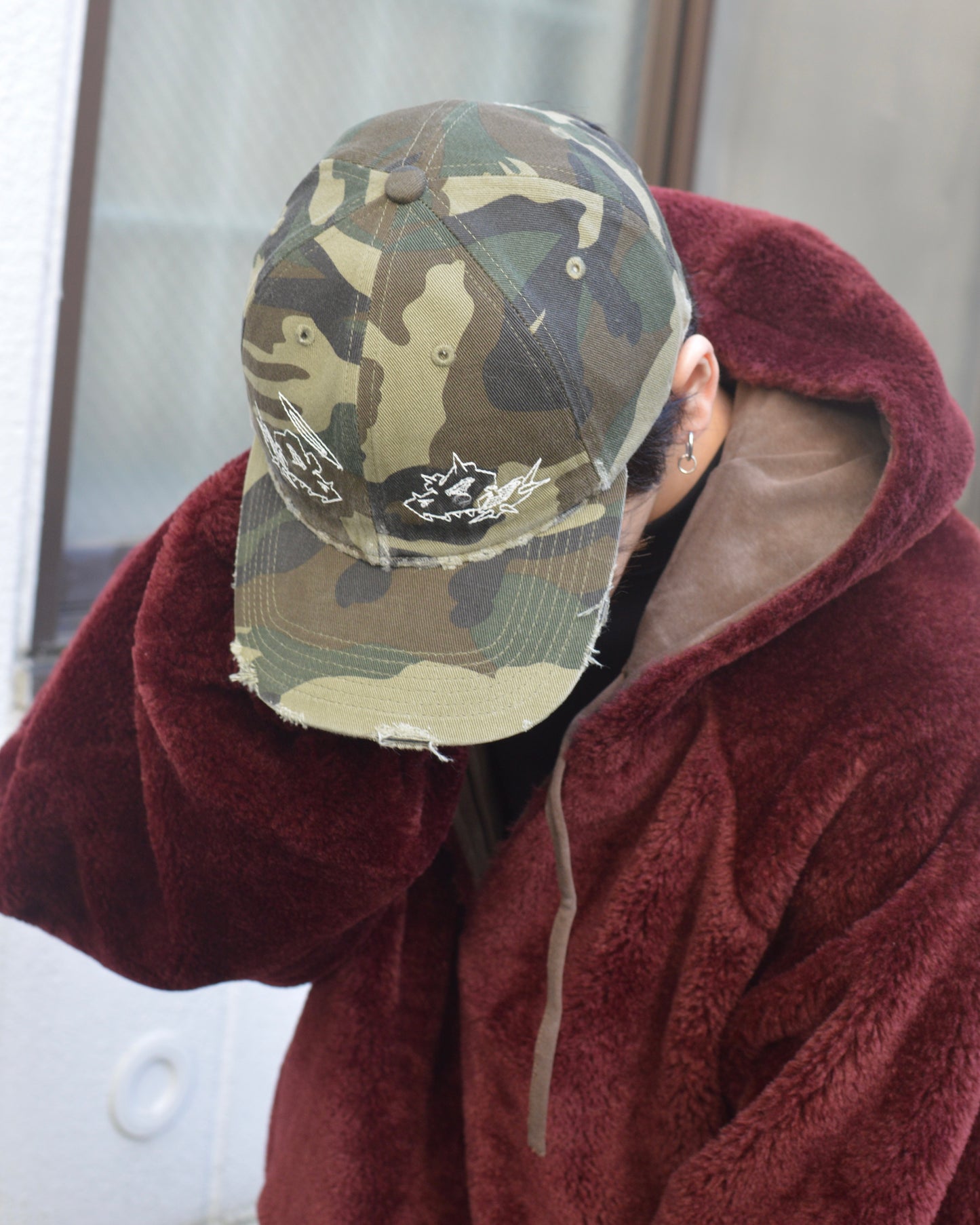 SYUMAN. Skull dog cap CAMO
